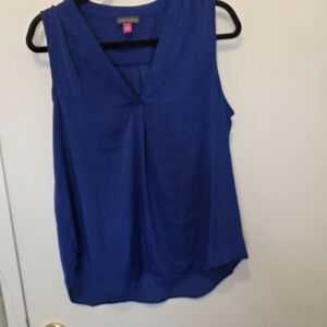 Vince Camuto Royal Blue V-Neck Blouse